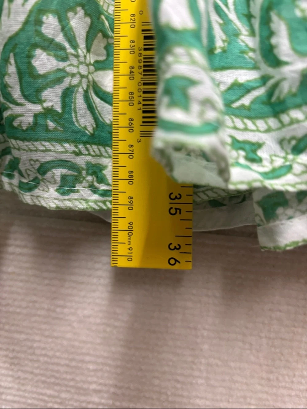 Oliphant | Floral Midi Dress in White with Purple & Green Print XS - Picture 5 of 8